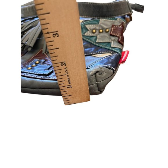 Union Bay Gray Purse Aztec Design Crossbody Adjustable Strap Man Made Fabric - Picture 8 of 9